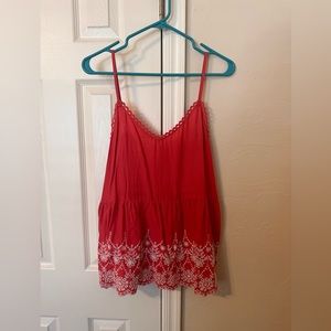 Maurices women’s spaghetti strap blouse. Coral colored. Size L